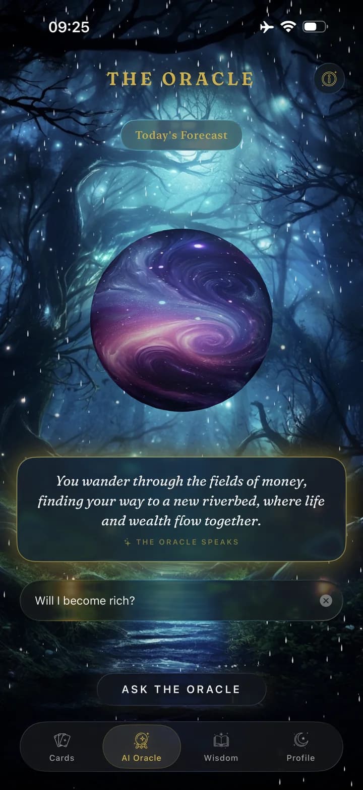 Enigma — the AI Oracle answering a question