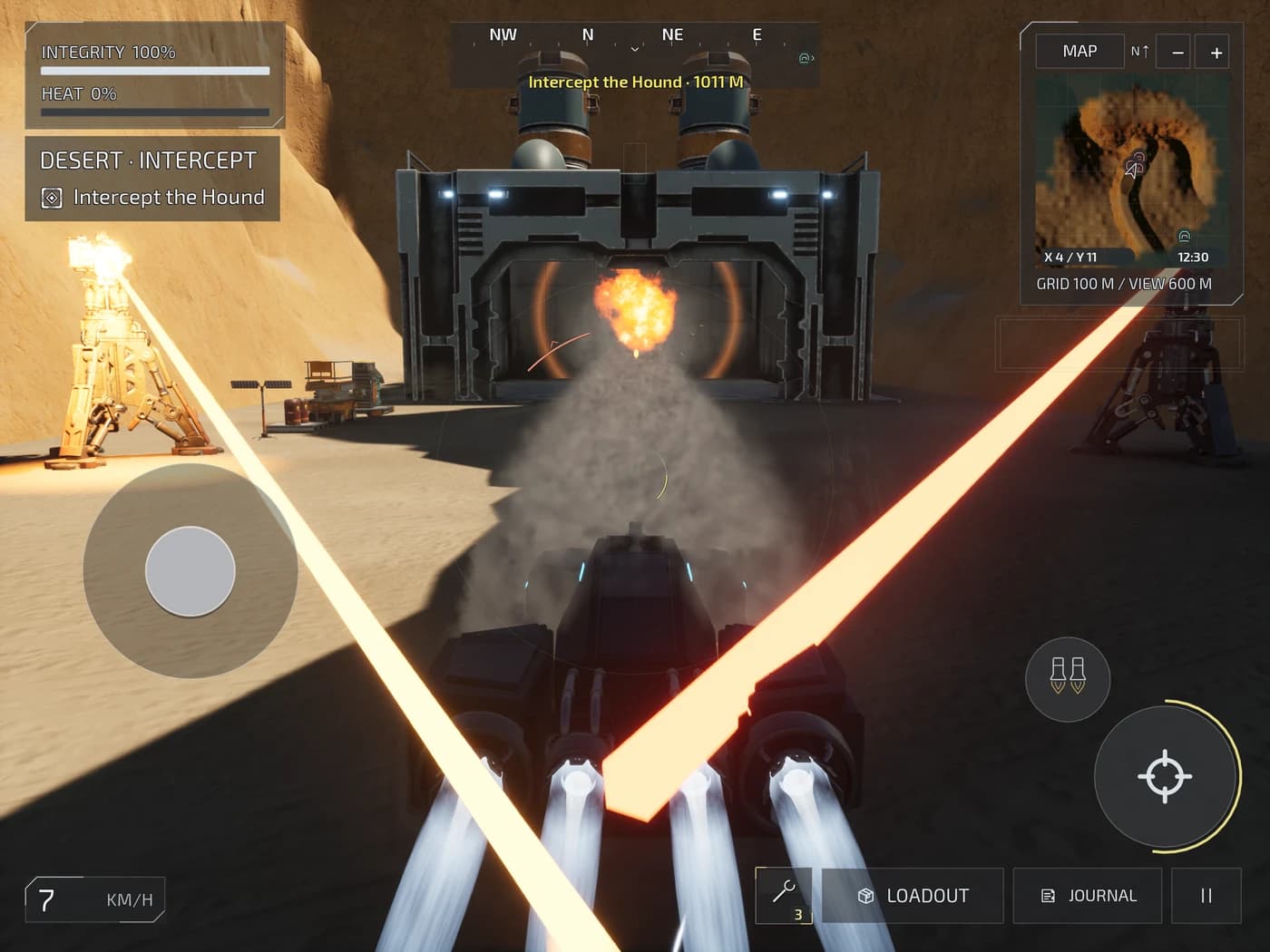 Factory combat with the larger iPad touch layout